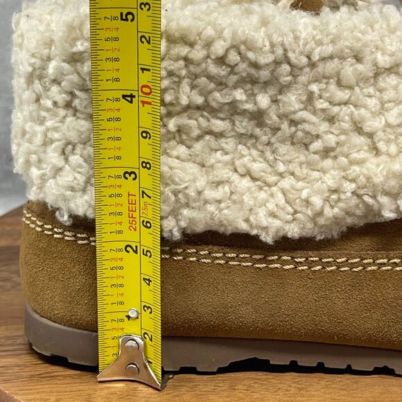 Gap Booties Womens US 10 Brown Faux Suede Lace Up Sherpa Lined Chukka Ankle - Picture 9 of 14